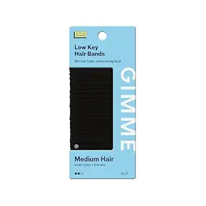 Gimme Beauty Low Profile Hair Ties, Black, 20 Pack