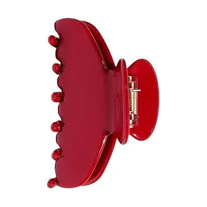Medium Cute Durable Acetate Hair Clips - 3-Inch Cherry Red Claw Clips for Fine and Medium Thick Hair (Red)