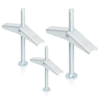 26Pcs 3 Sizes Hollow Wall Anchors 1/812pcs 3/168pcs 1/46pcs Heavy Duty Butterfly Anchors for Drywall, Toggle Bolts and Wing Nut Kit, Metal Drywall Anchors and Screws Assortment Set