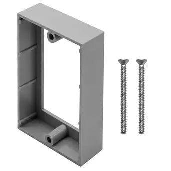 Single Gang Electrical Box Extender, Gray, 1 Pack with Screws