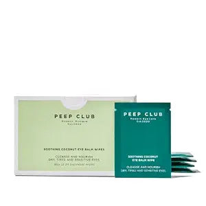 Peep Club All Natural Eye Makeup Remover Wipes ï¿½ï¿½ï¿½ Perfect for Sensitive Eyes, Optometrist Formulated, Tea Tree Oil Free, Cleansing, Nourishing, Coconut Oil, Chamomile, Bi