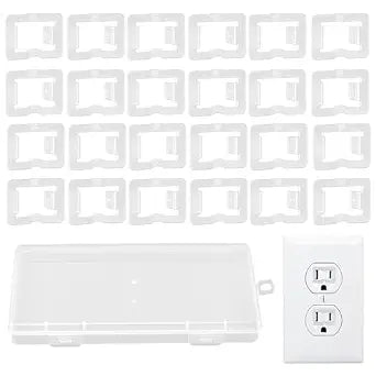 24 Pcs Loose Outlet Fix Plug, Wall Socket Fixer, Transparent Loose Socket Insert, Easily Fix Loose Outlets, Keep Your Loose Socket Jack Snug for Power Plug