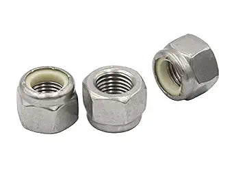 LBY 30pcs Lock Nuts, 3/8-24 Nylon Insert Hex Lock Nuts, 304 Stainless Steel (Silver)