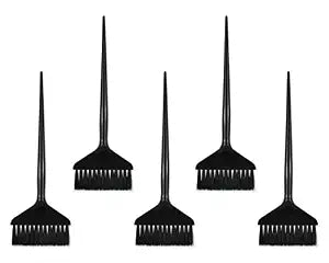 DS. DISTINCTIVE STYLE Hair Dye Applicator Brushes 5 Pieces Long Handle Soft Bristles Hair Coloring Kit Salon Bleach Tinting DIY Tool (Black)