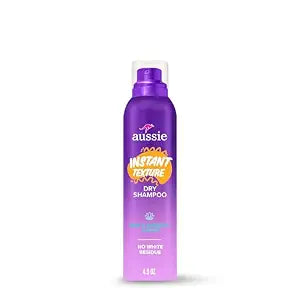 Aussie Instant Texture Dry Shampoo, Clean Texture, Talc-Free, Butane-Free, for Straight, Wavy and Curly Hair, 4.9oz