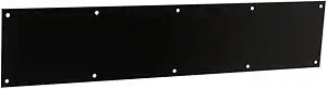 National Hardware N270-350 Door Kick Plate 6 in x 30 in Matte Black Surface Mount with Hardware for Bottom of Door Protection DIY Installation