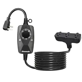 DEWENWILS Light Timer Outdoor Weatherproof with 12 FT Extension Cord