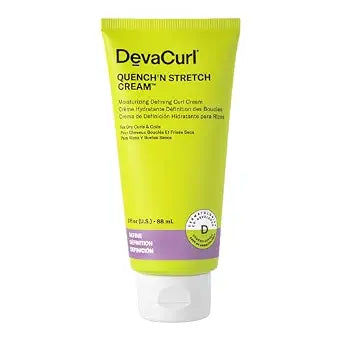 DevaCurl Quench'n Stretch Cream Moisturizing Defining Curl Cream | Improves Curl Definition | Non-Crunchy | Non-Stiff