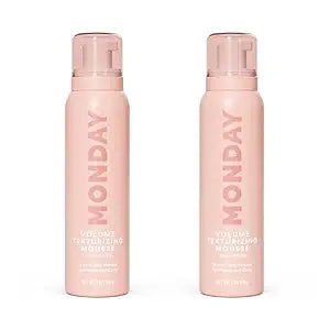 MONDAY HAIRCARE VOLUME Texturizing Mousse with Hydrolysed Collagen – For Instant Texture & Volume, 7 oz(Pack of 2)