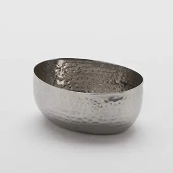 American Metalcraft HS4 Stainless Steel Sauce Cup, Hammered, Oval, 4-Ounces