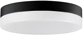 Maxim Lighting Tuner 7" Flush Mount | Black Finish | Polycarbonate Shade | Transitional Flush Mount | Ideal for Bedrooms, Hallways & Entryways | Wet Rated | 67662WTBK