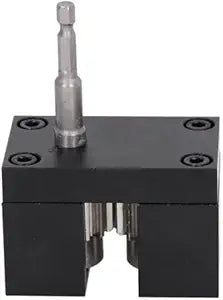 Power Assisted Impact Metal Duct Crimping Tool for Air Conditioner Installation, HVAC Duct Crimper, Stainless Steel, Black