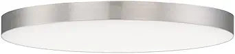 Maxim Lighting Trim 11" 1-Light Flush Mount | Satin Nickel Finish | White Polycarbonate Shade | Transitional Flush Mount | Ideal for Bedrooms, Hallways & Entryways | Dimmable | 57664WTSN