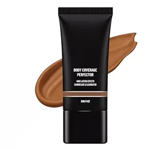 Body Coverage Perfector Waterproof Leg & Body Makeup Foundation, Full Coverage Tattoo Cover Up Concealer, Long Lasting Sweatproof & Transfer Resistant Body Makeup for Legs, Face (Dark skin)