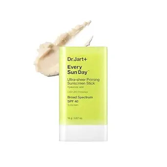 Dr.Jart+ Every Sun Day Invisible Korean Sunscreen Stick SPF 40 with Hyaluronic Acid | Glides Over Makeup | Korean Skincare | Travel Size, 0.67 Ounce