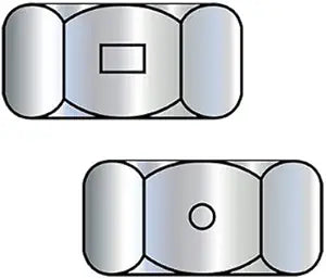 7/16-20 Two Way Reversible Hex Lock Nut Zinc and Wax (Pack Qty 500) BC-44NY by Shorpioen
