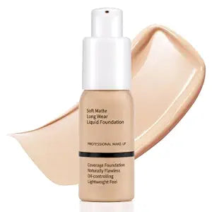 Liquid Foundation Soft Matte Finish Long Wear Makeup for Oily Skin Girl 1oz