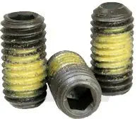 Nylon Patch Socket Set Screws Cup Point, 1/4-28 x 3/16", Alloy Steel, Black Oxide, Hex Socket (Quantity: 100) Fine Thread, Thread Diamater: 1/4 inch x Length: 3/16 inch