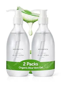 AROMATICA Organic Aloe Vera Gel (2 packs) (10.14oz Each)