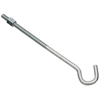 Stanley National Hardware N221-705 0.375 x 10 in. Hook Bolt Zinc Plated Pack of 10
