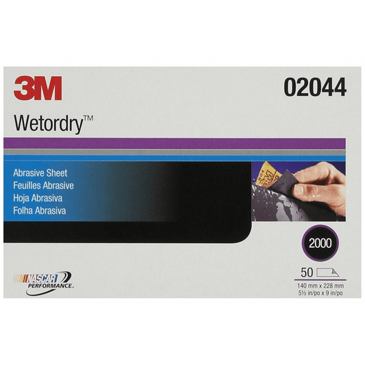 3M Automotive 2044 Imperial WetorDry Sheet 5-1/2" x 9" 50 Sheets per Sleeve