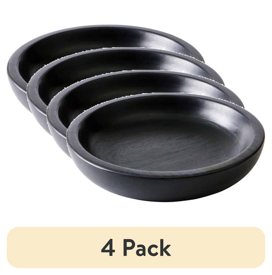 (4 pack) Better Homes & Gardens Large Low Wood Serving Bowl