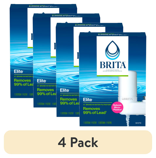 Brita Elite Water Filtration Faucet Mount System, White, Reduces Lead, Includes 1 Replacement Filter