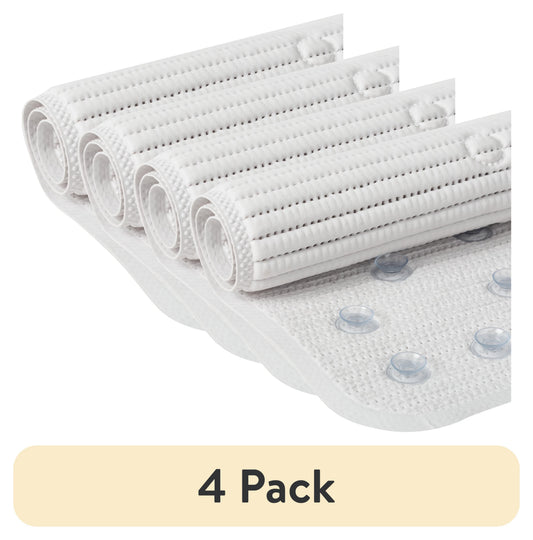Clorox 21" x 21" Foam Cushioned Shower Mat with Suction Cups, White