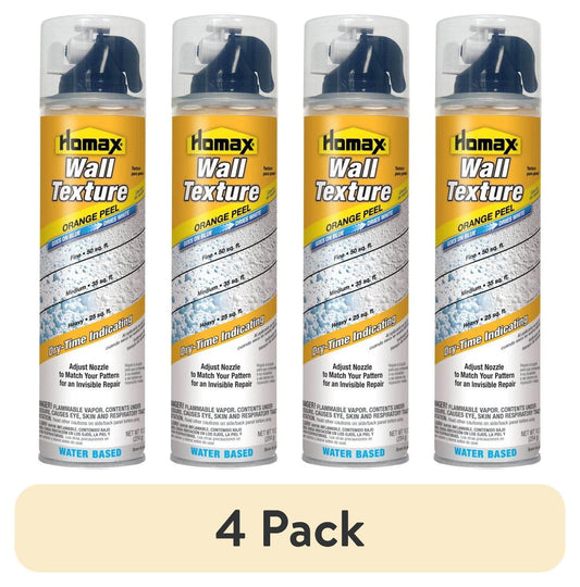 (4 pack) Homax Aerosol Color Changing Wall Texture Orange Peel , 16 oz