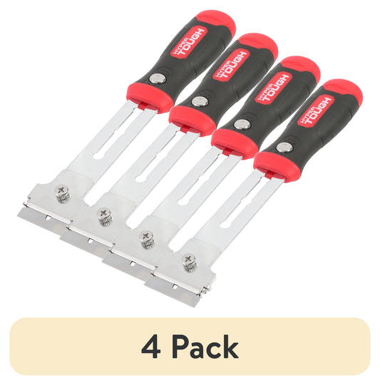 (4 pack) Hyper Tough Extendable Razor Blade Scraper with Replaceable Blades, 9 inch