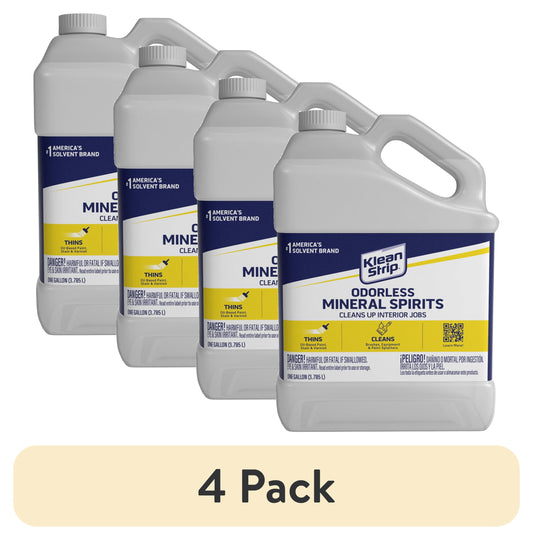 (4 pack) Klean-StripÂ® Odorless Mineral Spirits, 1 Gallon