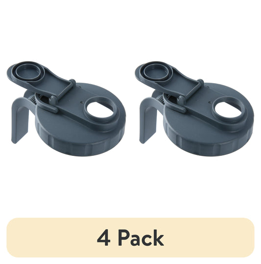 Mainstays Plastic Mason Jar Lids with Handles and Pour Spout, 2-Pack, Wide Mouth, Reusable