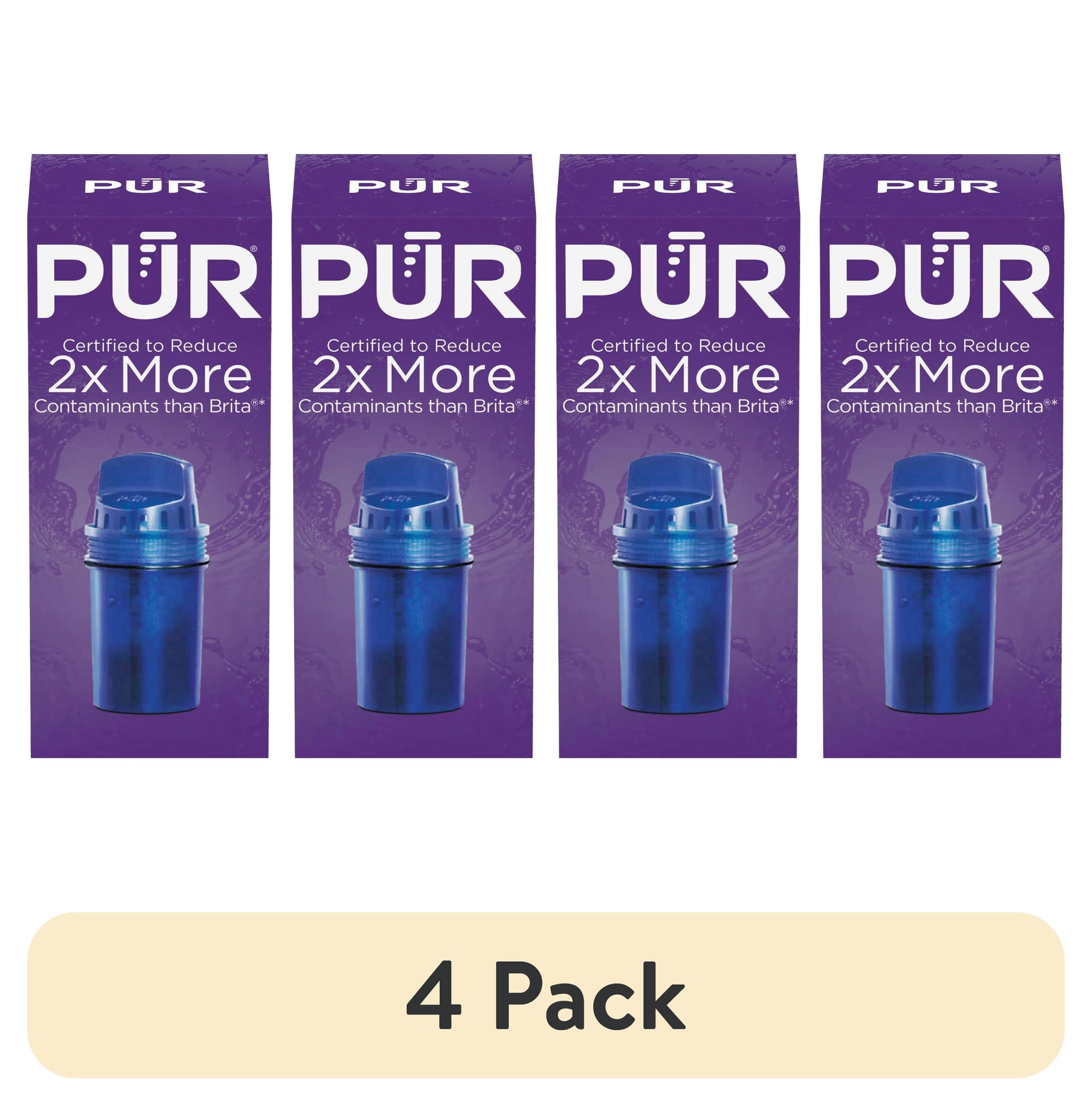 (Paquete de 4) Filtro de Reemplazo para Jarra de Agua PUR, PPF900Z1, 1 Paquete
