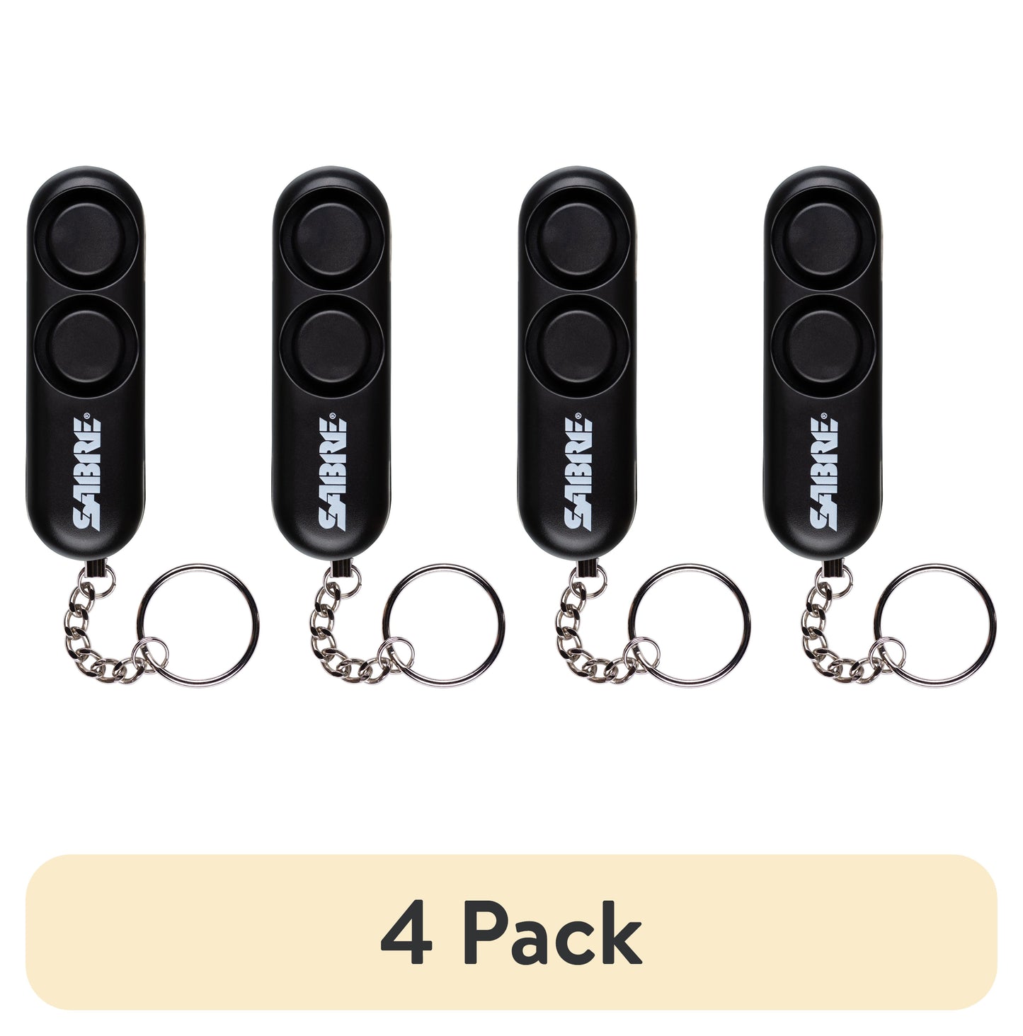 (4 pack) SABRE Pepper Gel & Personal Alarm Kit, Snap Clip and Key Ring for Easy Access, Lavender and Black, 1 Ct, Pocket Pepper Sprays