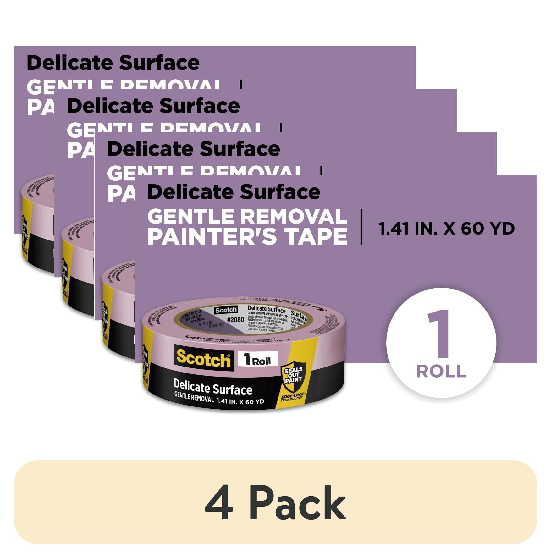 (4 pack) Scotch Delicate Surface Painter's Tape, Purple, 1.41 in x 60 Yds, 1 Roll