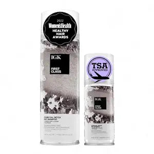IGK First Class Charcoal Detox Dry Shampoo for Oily Hair, 6.3 Oz + 2 Oz