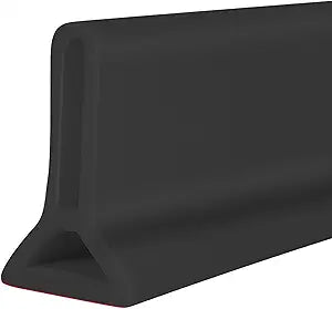 98" Collapsible Shower Threshold Water Dam Shower Water Stopper Barrier Keeps Water Inside Threshold Dry and Wet Separation Suitable for Bathroom Kitchen Sink Bathtub and More
