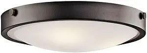 Kichler 42275OZ Lytham Flush Mount 3-Light, Olde Bronze