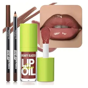 2Pcs Lip Gloss & Lip Liner Set ï¿½ï¿½ï¿½ï¿½ï¿½ï¿½ï¿½ï¿½ï¿½ Rosewood Nude, 90s Ombre Lips, Retro Gradient Lip, Plumping Effect, Full Volume Lips, High Shine Gloss, Viral Lip Combo, Fuller Looking Lip
