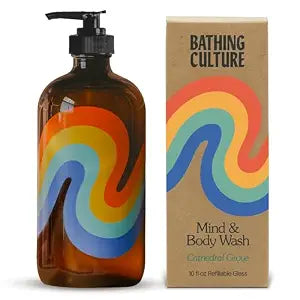 Bathing Culture Organic Mind & Body Wash, Cathedral Grove, 16oz Glass