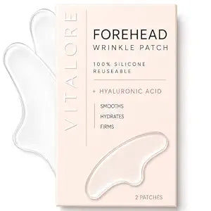 Silicone Forehead Wrinkle Patch + Hyaluronic Acid - Reusable Forehead Pads for Fine Lines (2 Ct.)