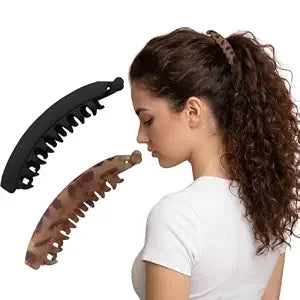 Banana hair Clips Effortless French styling fr 3-4.5" ponytails