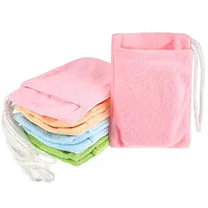 Shappy 8 Pcs Microfiber Soap Saver Bags Hanging Exfoliating Bar Soap Pouch