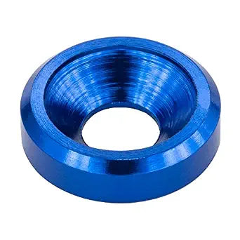 [60PCS] M3 Finishing Countersunk Washers, Anodized Aluminum Alloy, Head Washers Gaskets Cup Shim for Screw RC/FPV/PC/Drone/Mechanical Accessories Parts, Blue