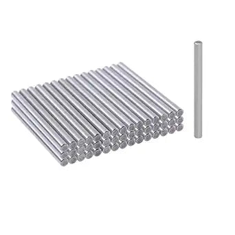 50Pcs 3x40mm Silver Metal Dowel Pins, Support Peg Fasten Elements