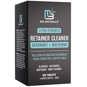 Overnight + Whitening Retainer Cleaner Tablets, Mint, 4 Month Supply by M3