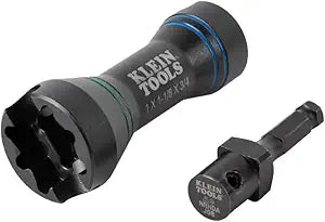 Klein Tools NRHDM 5-In-1 Mini Impact Socket Set, 1/4-Inch, 1-Inch, 1-1/8-Inch Triple Square Bit Socket with Small and Large Alignment Slots