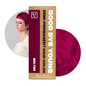 Good Dye Young Semi-Permanent Hair Dye, Molten Cool Cherry, 5 Fl Oz