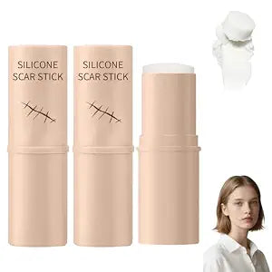 2pcs Scar Solutions Silicone Scar Stick, Made of 60% Silicone, Lightweight & Easy to Apply, Gentle on All Skin Types
