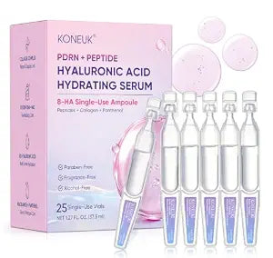 25Pcs Salmon DNA PDRN Serum with Hyaluronic Acid, Collagen, Peptide